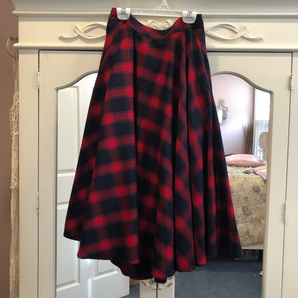 Voodoo Vixen Maxi Plaid Skirt